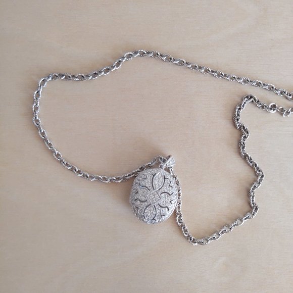 Locket Sterling Silver Vintage style - Picture 1 of 2